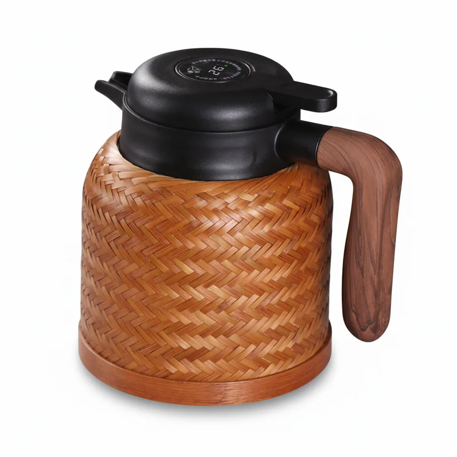 Artisan Bamboo-Woven Thermal Carafe