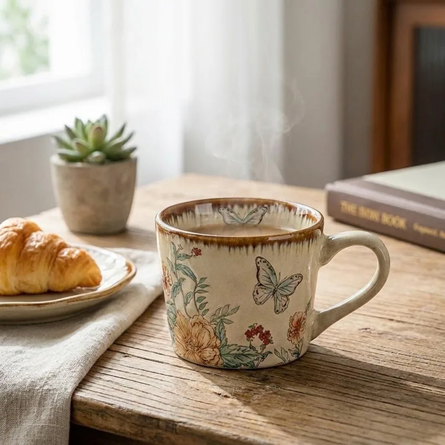 Mid-Century Modern Kiln-Transmutation Glaze Ceramic Mug product view