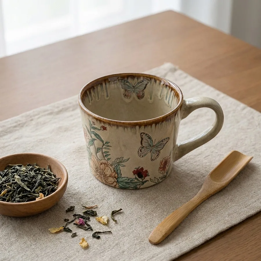 Mid-Century Modern Kiln-Transmutation Glaze Ceramic Mug product view