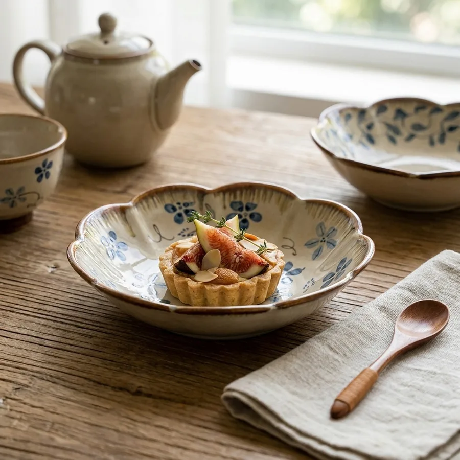 Handcrafted Kiln-Transmutation Ceramic Dessert Plate | 290ml Capacity product view