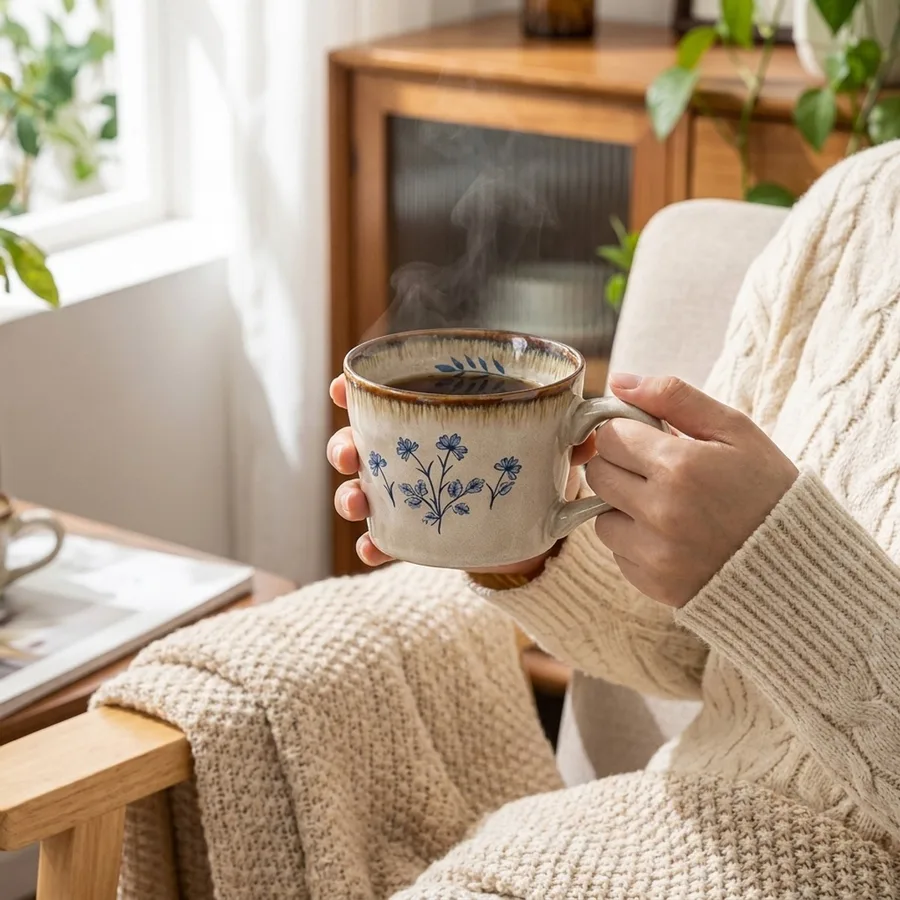 Mid-Century Modern Style Kiln-Transmuted Ceramic Mug product view