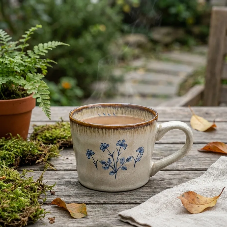 Mid-Century Modern Style Kiln-Transmuted Ceramic Mug product view