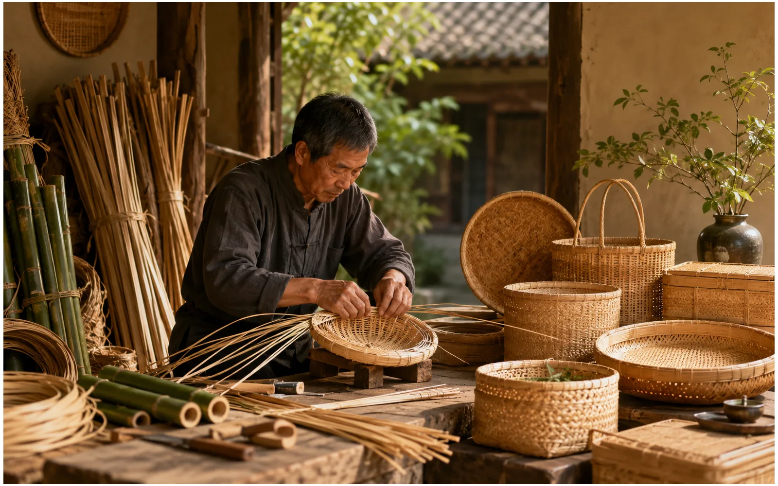 Bamboo & Rattan from natural material to finished work