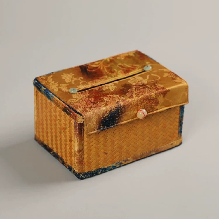 Hand-Woven Bamboo Tissue Box Cover — original main image