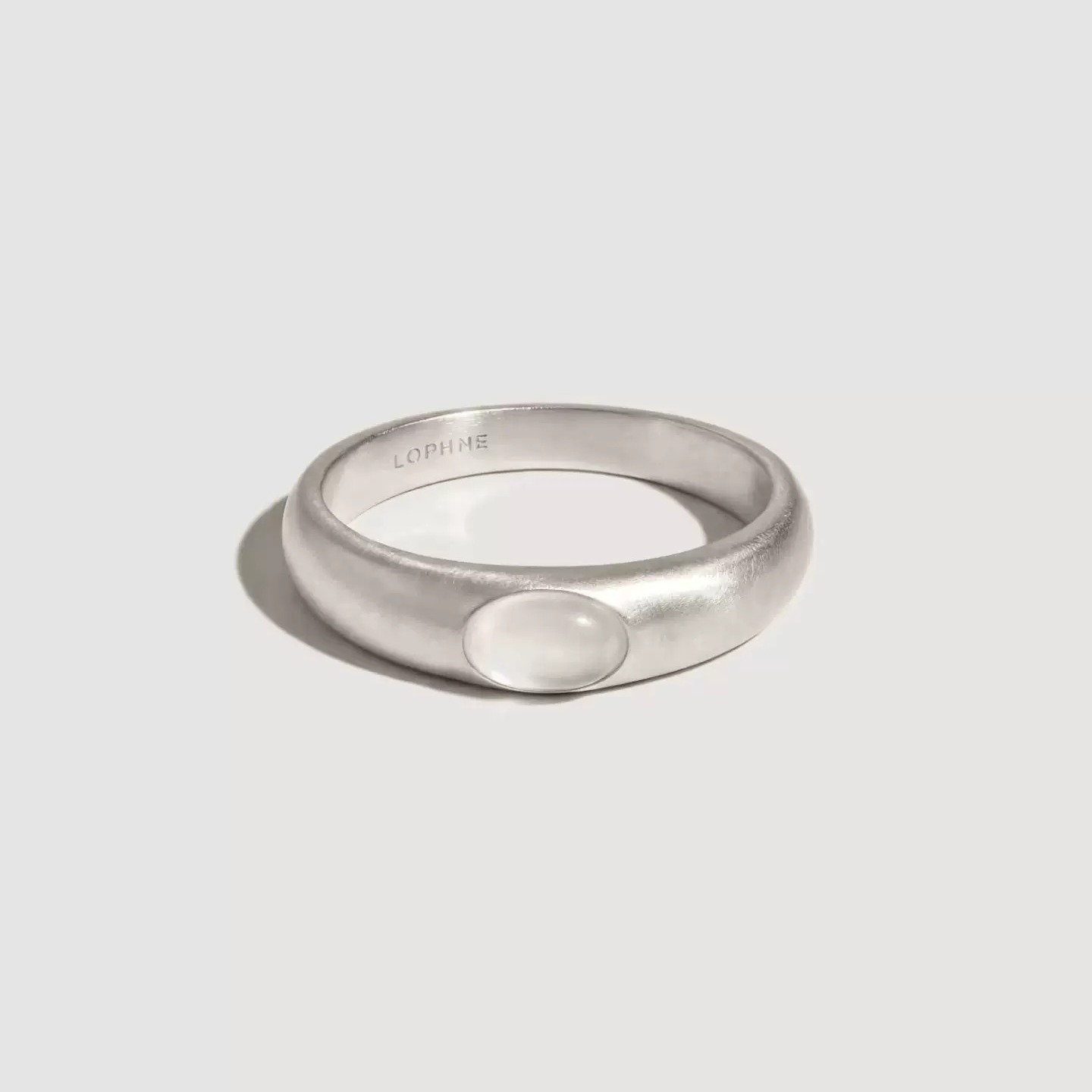 White Agate Sterling Silver Minimalist Ring — original detail