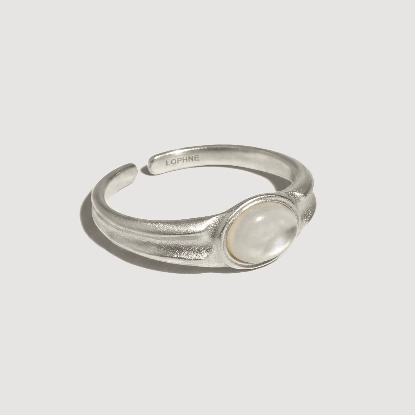Mother-of-Pearl Sterling Silver Adjustable Ring — original source image