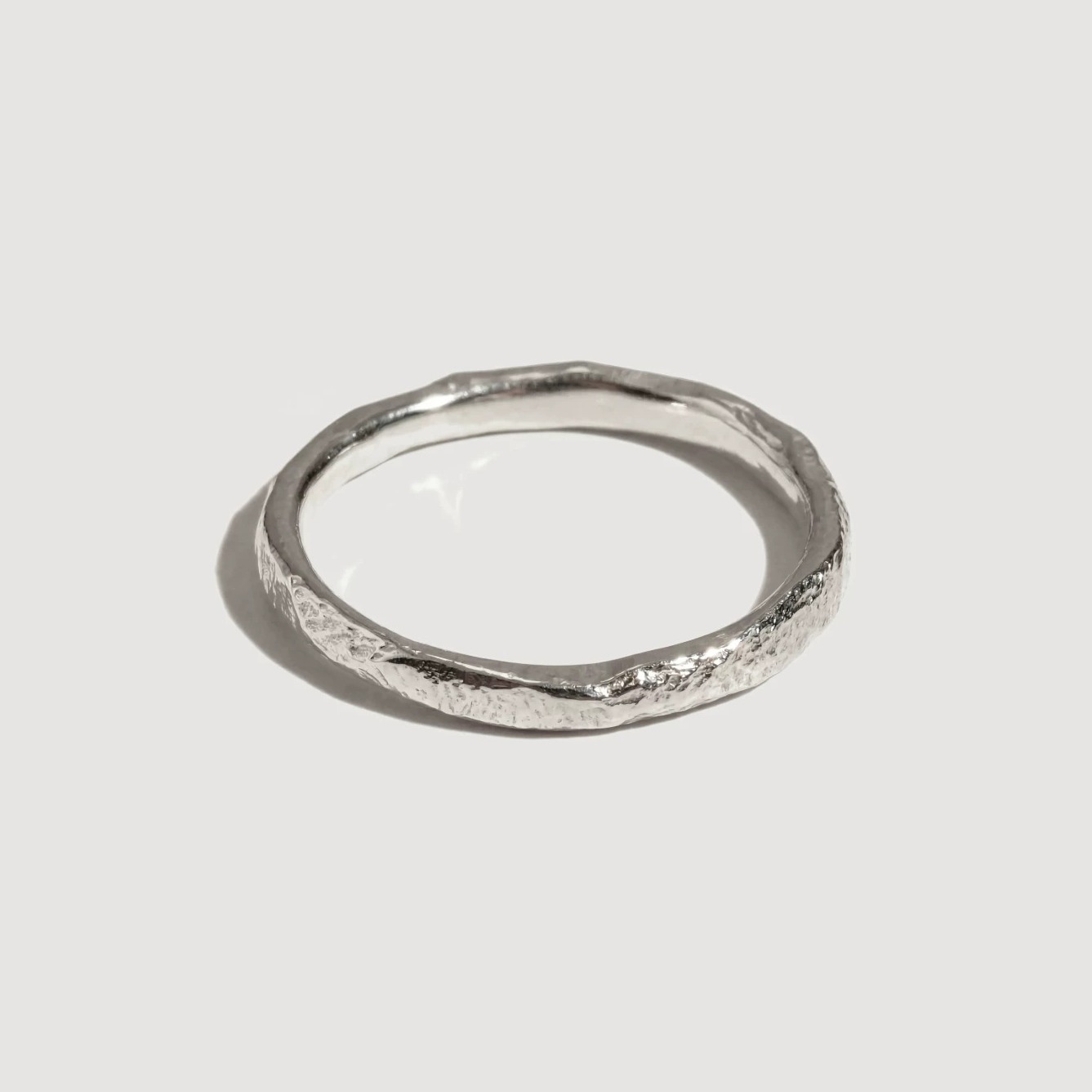 Handcrafted Sterling Silver Textured Minimalist Ring