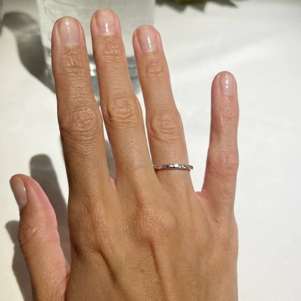 Handcrafted Sterling Silver Textured Minimalist Ring — original source image