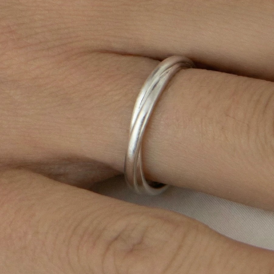 Double-Layer Wrapped Sterling Silver Ring — original source image
