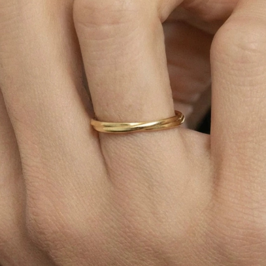 Double-Layer Wrapped Sterling Silver Ring — original source image