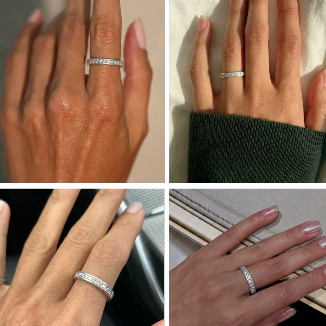 Vintage-Style Moissanite Sterling Silver Ring — original source image