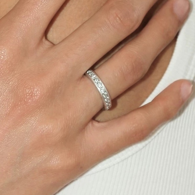 Vintage-Style Moissanite Sterling Silver Ring — original source image