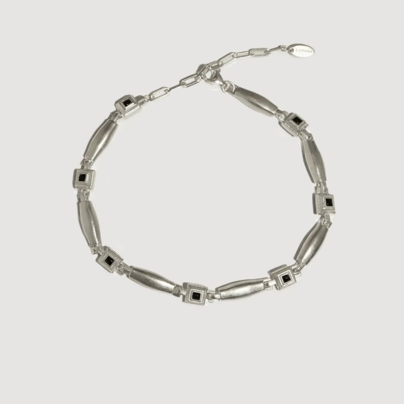 Vintage Black Onyx 925 Sterling Silver Bracelet — original source image