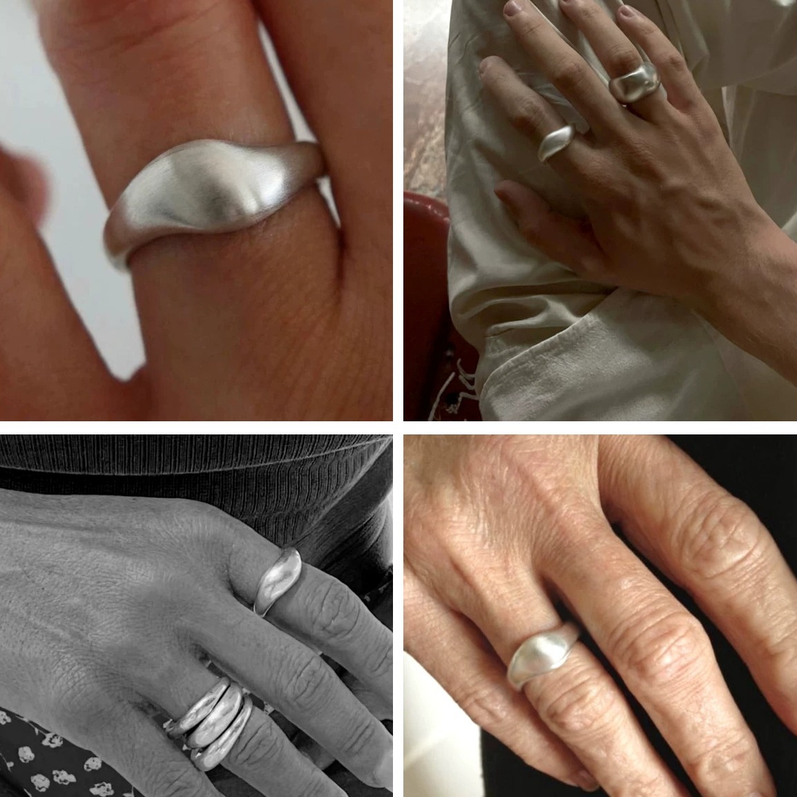 Minimalist Hand-Forged 925 Sterling Silver Ring — original source image