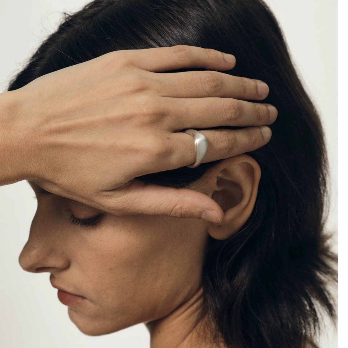 Minimalist Hand-Forged 925 Sterling Silver Ring — original source image