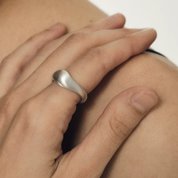 Minimalist Hand-Forged 925 Sterling Silver Ring — original source image