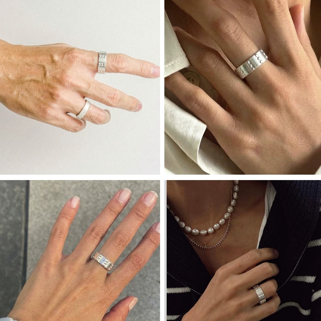 Minimalist Hand-Forged Sterling Silver Open Ring — original source image