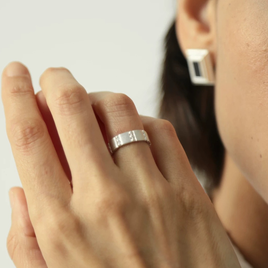 Minimalist Hand-Forged Sterling Silver Open Ring — original source image