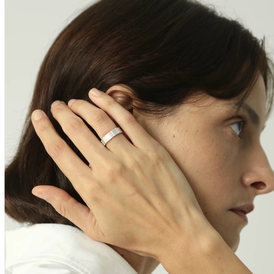 Minimalist Hand-Forged Sterling Silver Open Ring — original source image