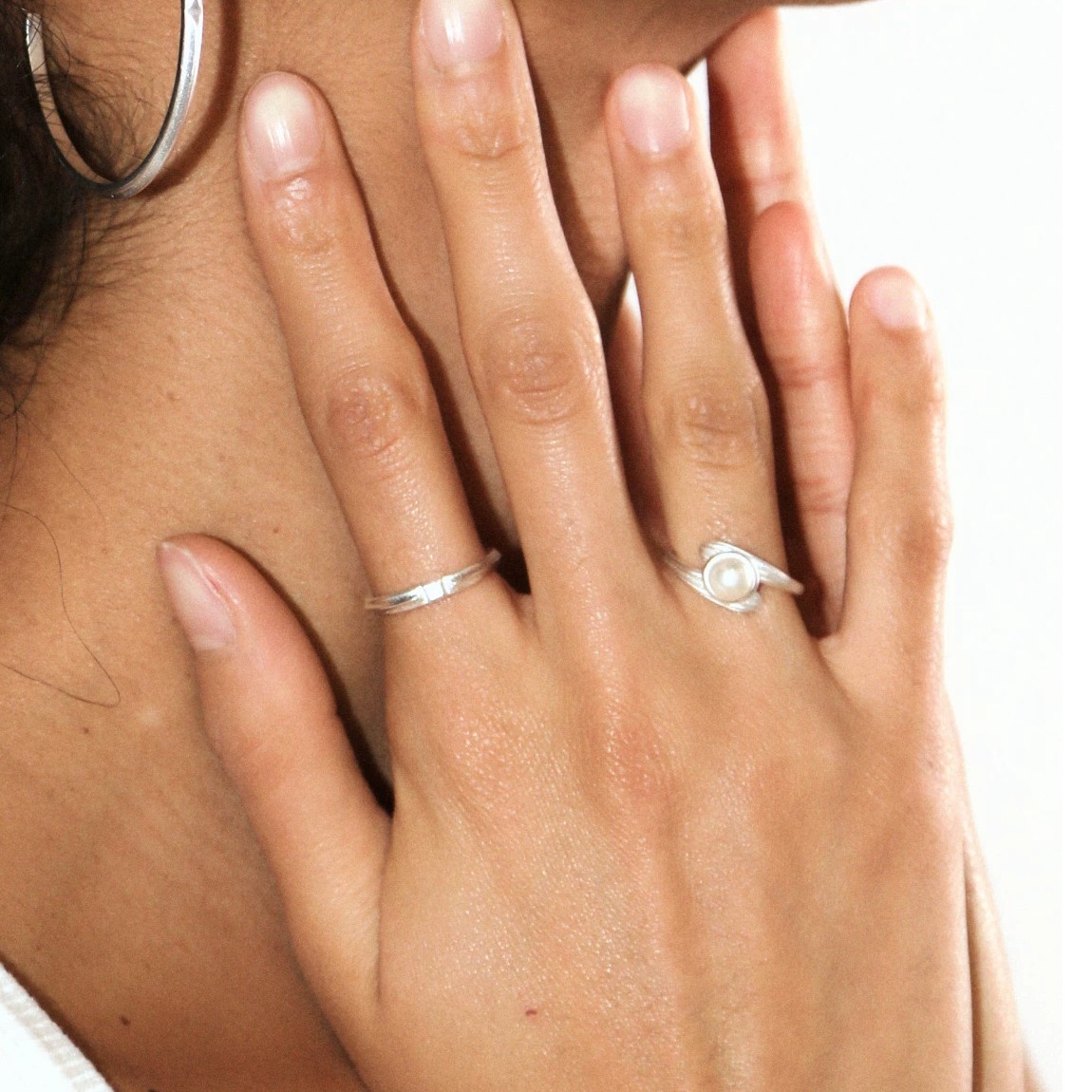 Handcrafted 925 Sterling Silver and Pearl Ring — original source image