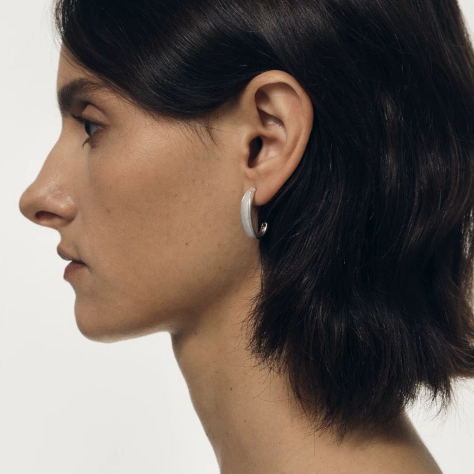 Sterling Silver & Mother of Pearl Stud Earrings — original source image