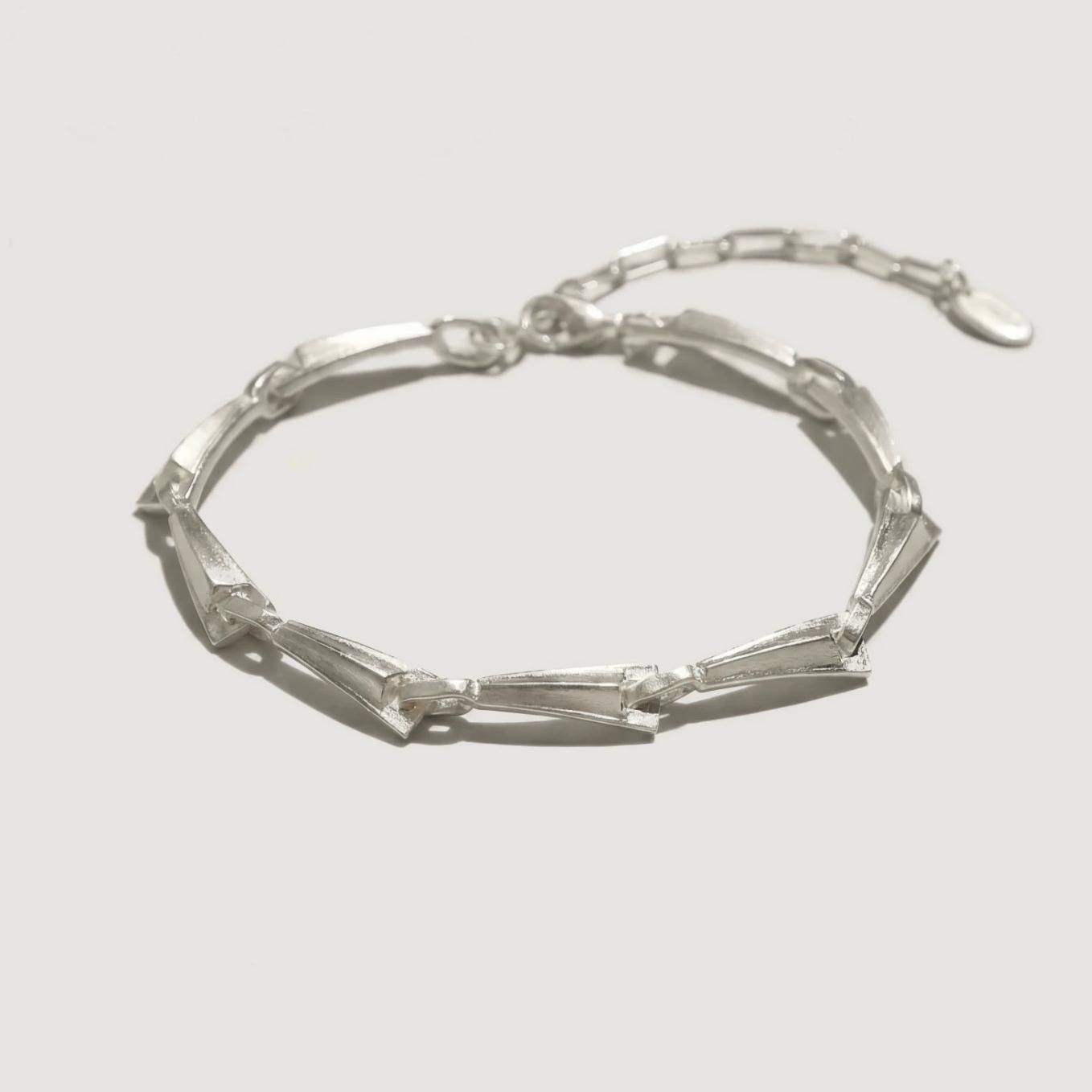 Hand-Hammered 925 Sterling Silver Bracelet, Vintage Aesthetic — original source image
