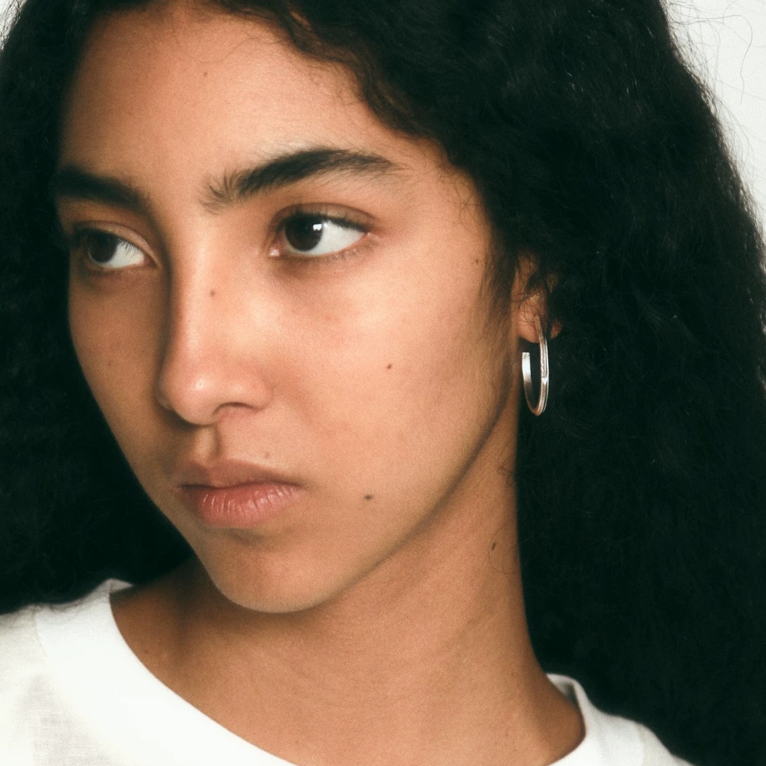 Minimalist Retro 925 Sterling Silver Hoop Earrings by LOPHNE — original source image