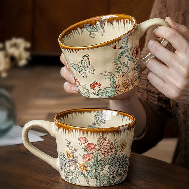 Mid-Century Modern Kiln-Transmutation Glaze Ceramic Mug product view