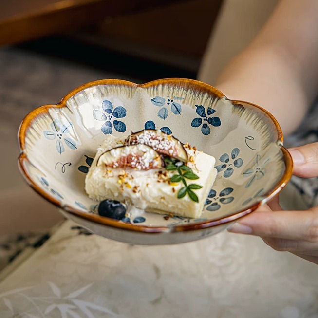 Handcrafted Kiln-Transmutation Ceramic Dessert Plate | 290ml Capacity product view