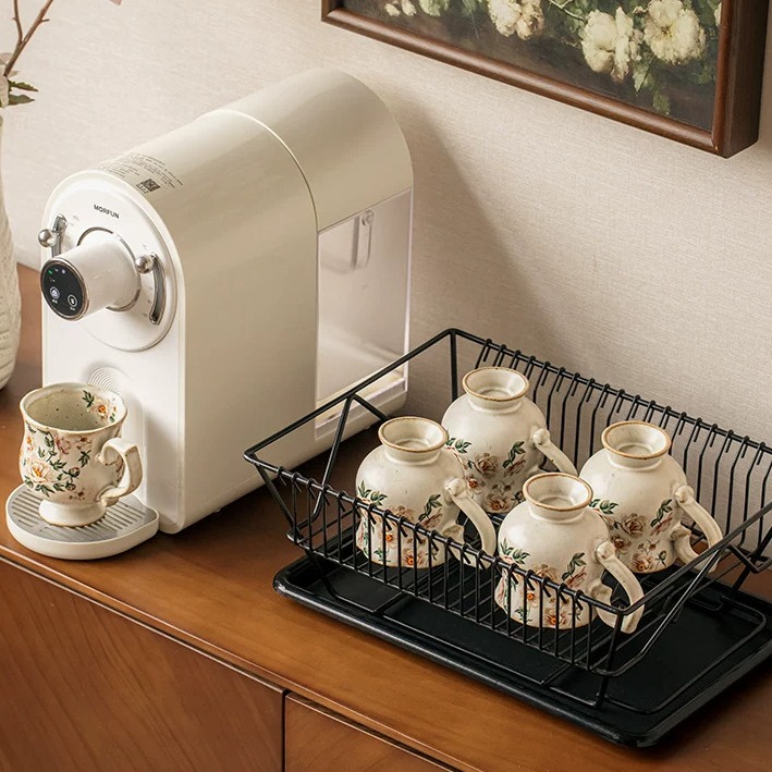 Hand-Thrown Floral Stem Ceramic Mug product view