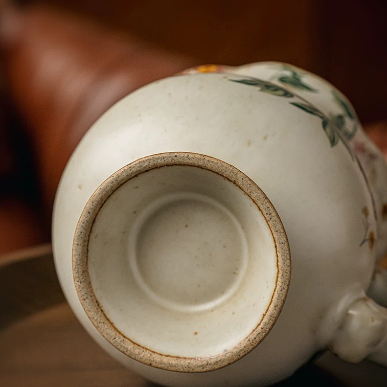 Hand-Thrown Floral Stem Ceramic Mug product view