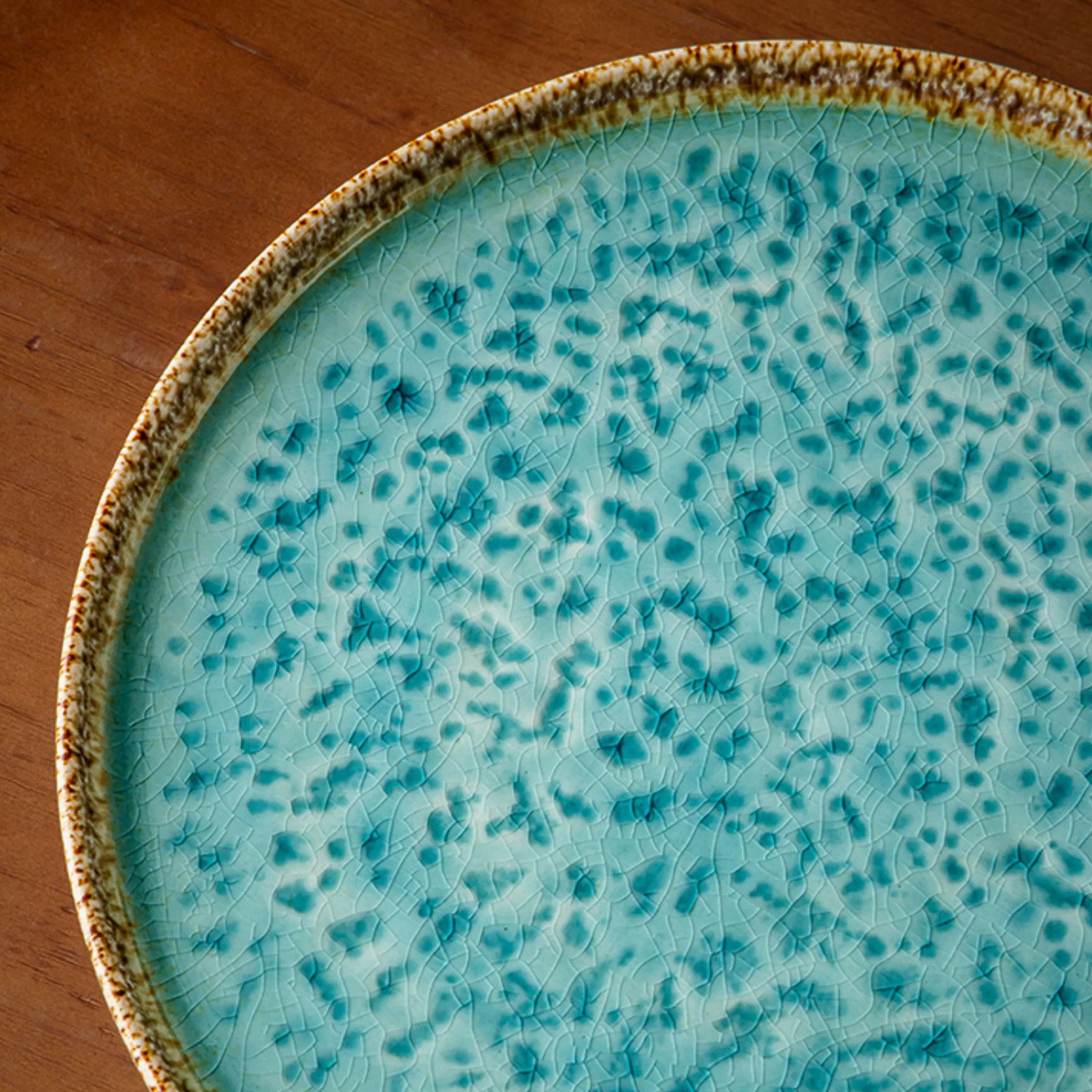 Ice Crackle Glaze Ceramic Dinner Plate product view