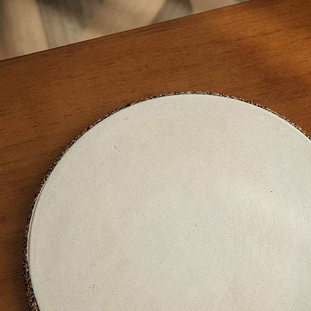 Ice Crackle Glaze Ceramic Dinner Plate product view