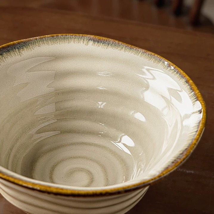 Handcrafted Vintage-Inspired Ceramic Soup Bowl (7.5 inches) product view