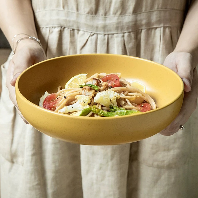 Handcrafted Ceramic Bowl, 8-inch Serving Bowl product view