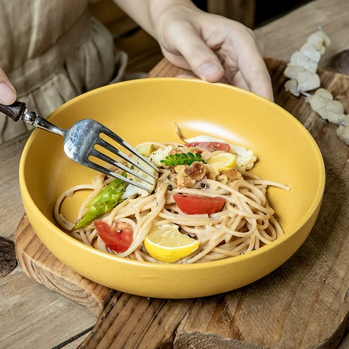 Handcrafted Ceramic Bowl, 8-inch Serving Bowl product view