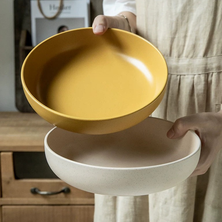 Handcrafted Ceramic Bowl, 8-inch Serving Bowl product view