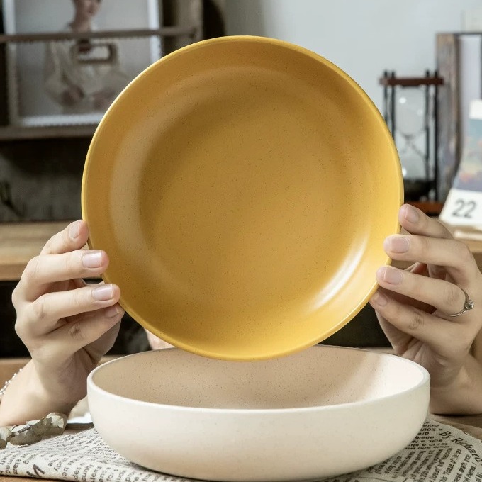 Handcrafted Ceramic Bowl, 8-inch Serving Bowl product view