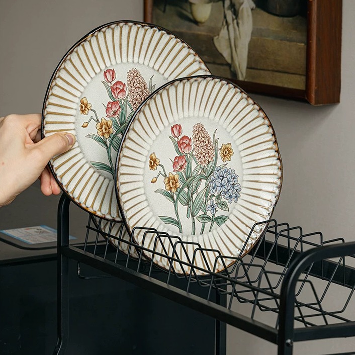 Linsen Ceramics Irregular Vintage-Style Ceramic Plate product view
