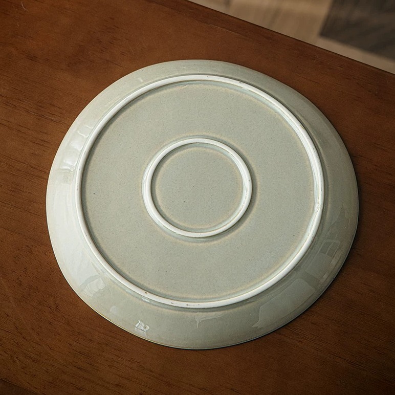 8.5-Inch Artisan Water-Ripple Ceramic Plate product view