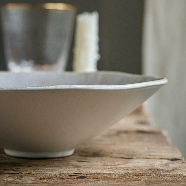 Handcrafted Irregular Salad Bowl in Glossy Kiln-Transmutation Glaze product view