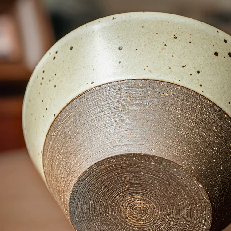 Handcrafted Rough Stoneware Bowl, 6-Inch Artisan Serving Bowl product view