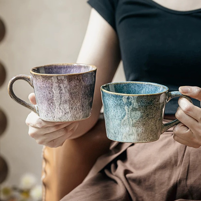 Handcrafted Kiln-Transmutation Glaze Ceramic Mug - Set of 2 product view