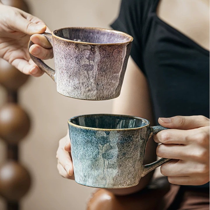 Handcrafted Kiln-Transmutation Glaze Ceramic Mug - Set of 2 product view