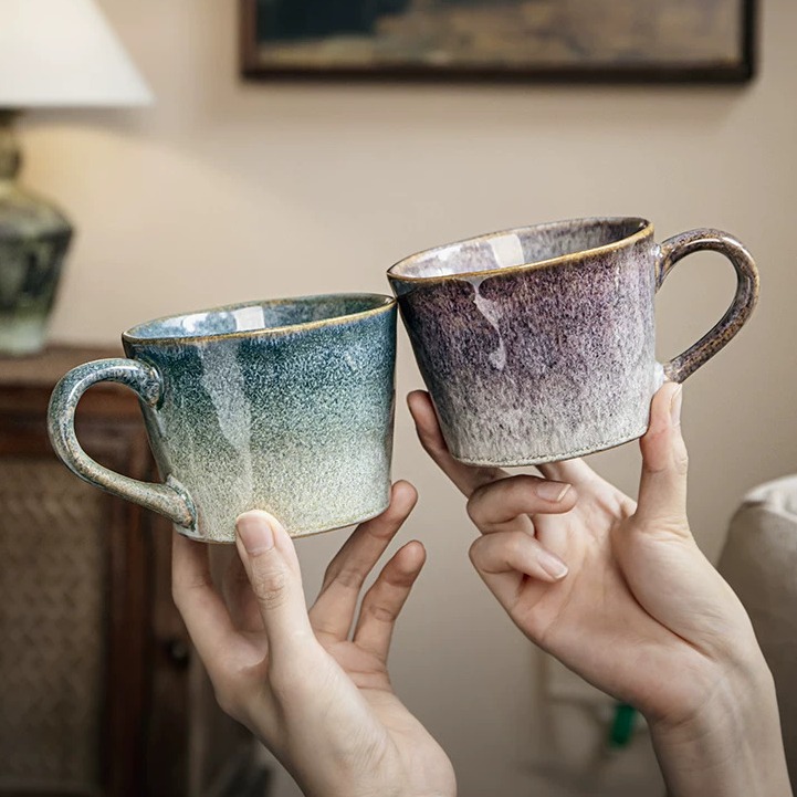 Handcrafted Kiln-Transmutation Glaze Ceramic Mug - Set of 2 product view