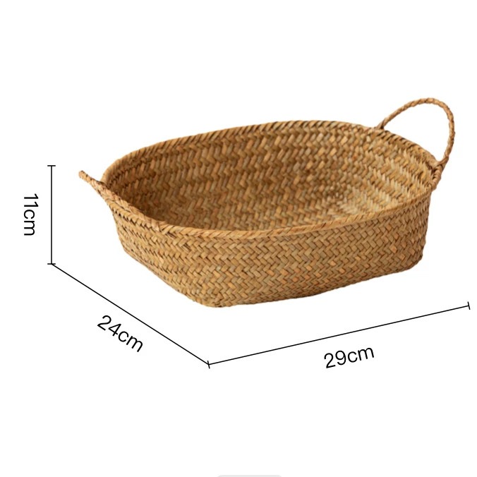 Handwoven Seagrass Storage Basket product view