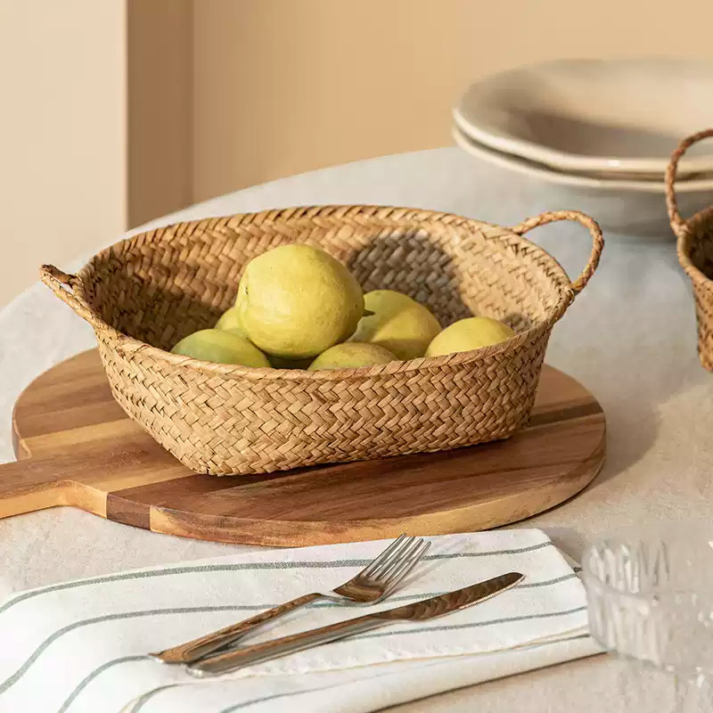 Handwoven Seagrass Storage Basket