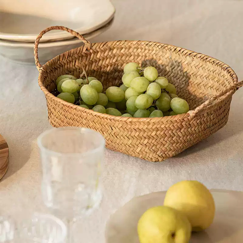Handwoven Seagrass Storage Basket product view