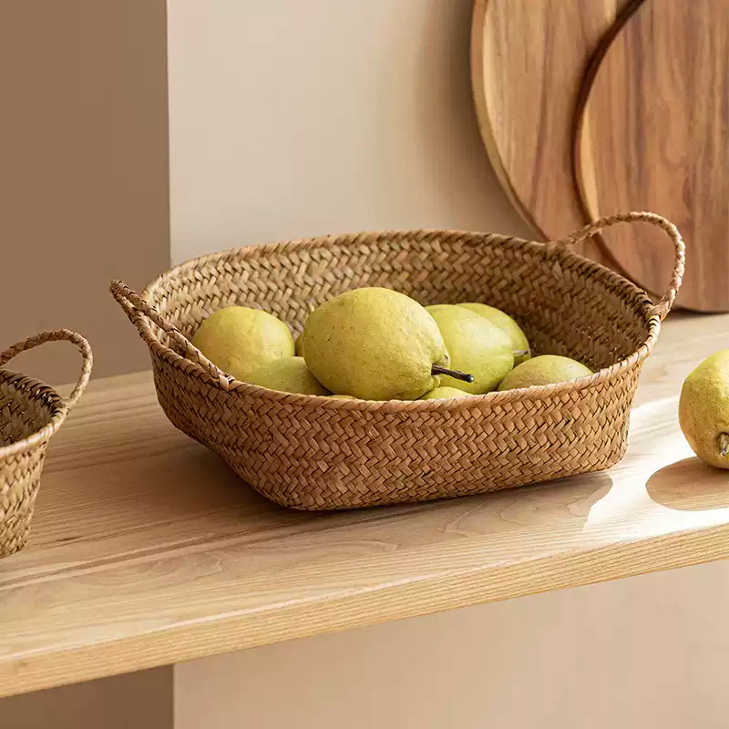 Handwoven Seagrass Storage Basket product view