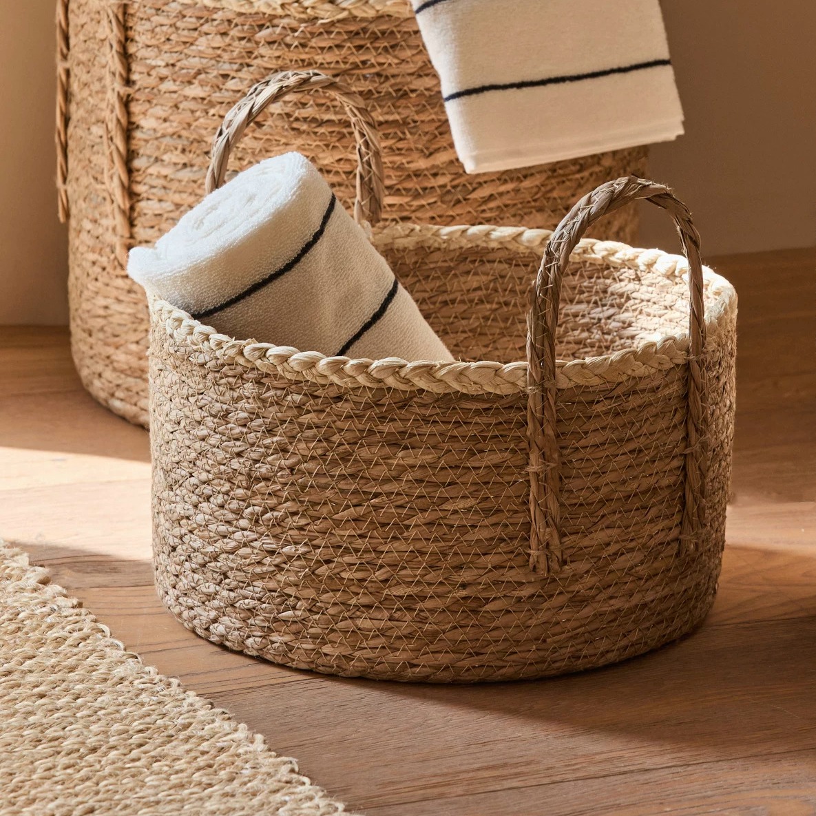 Handwoven Seagrass Storage Basket product view